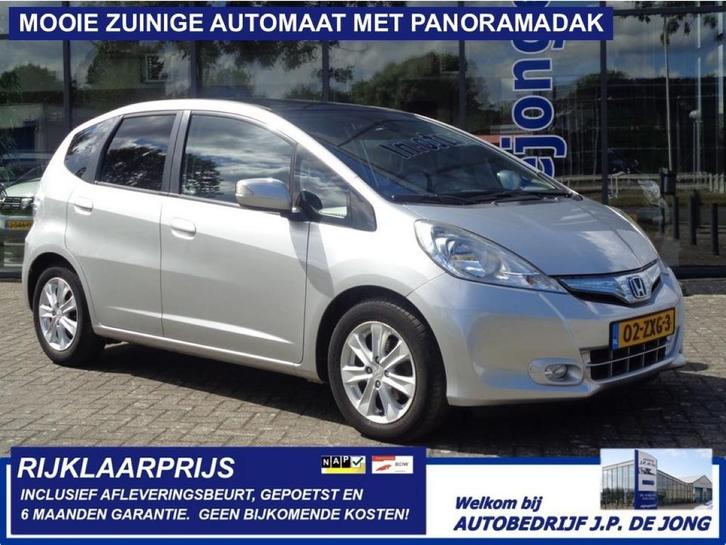 Honda Jazz Hybrid 1.4 I-vtec Elegance AUTOMAAT Panodak Clima, Auto's, Honda, Origineel Nederlands, Dealer onderhouden, Onderhoudsboekje