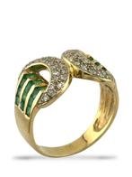 Ring - 14 karaat Geel goud, 14K geelgouden ring met 1,20, Sieraden, Tassen en Uiterlijk, Ringen, Nieuw