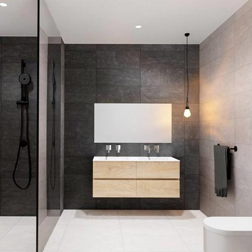 Badkamermeubel Solid Surface BWS Oslo 120x46 cm Dubbel Wood, Doe-het-zelf en Verbouw, Sanitair, Bad, Nieuw, Ophalen of Verzenden