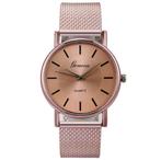Fako® - Horloge - Geneva - Mesh Look - Rosé Goudkleurig, Sieraden, Tassen en Uiterlijk, Verzenden, Nieuw