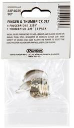 Jim Dunlop RVS vingerplectrum + duimplectrum  0.0225 5-pack, Ophalen of Verzenden, Nieuw, Banjo