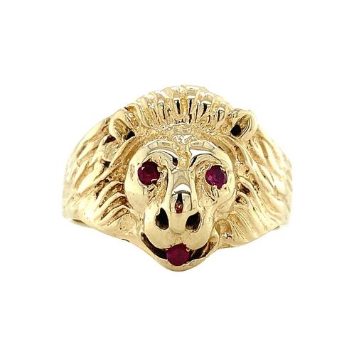 Gouden ring met robijn 14 krt, Sieraden, Tassen en Uiterlijk, Ringen, Nieuw, Ophalen of Verzenden