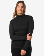 HEMA Dames coltrui Nova met ribbels en glitters zwart, Kleding | Dames, Verzenden, Nieuw