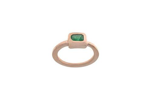 Ring - 9 kt. Roségoud - 0.65ct. tw. Smaragd, Sieraden, Tassen en Uiterlijk, Ringen