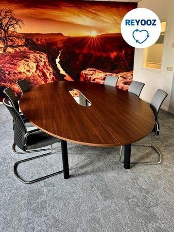 Ahrend 500 vergadertafel 380x180 - donker eiken - nieuwstaat beschikbaar voor biedingen