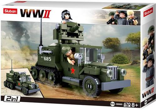 Sluban Geallieerde Half-Track 2 in 1 (Leger bouwsets), Kinderen en Baby's, Speelgoed | Bouwstenen, Nieuw, Verzenden