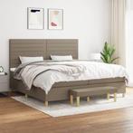 vidaXL Boxspring met matras stof taupe 200x200 cm, Huis en Inrichting, Verzenden, Overige maten, 200 cm, Stof