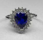 Zonder minimumprijs - Ring - 18 karaat Witgoud Saffier -, Sieraden, Tassen en Uiterlijk, Ringen, Nieuw