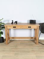 Eikenhout sidetable/bureau - handgemaakt - duurzaam | Vavivo, Nieuw, 100 tot 150 cm, Rechthoekig, Ophalen of Verzenden