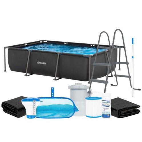 VirtuFit Zwembad Rechthoekig 300x210 cm Compleet Pakket, Tuin en Terras, Zwembaden, Verzenden