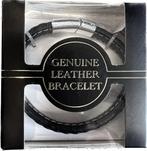 Heren Armband met Leerlook - Lengte 21,5 cm - Zwart, Sieraden, Tassen en Uiterlijk, Ophalen of Verzenden, Nieuw