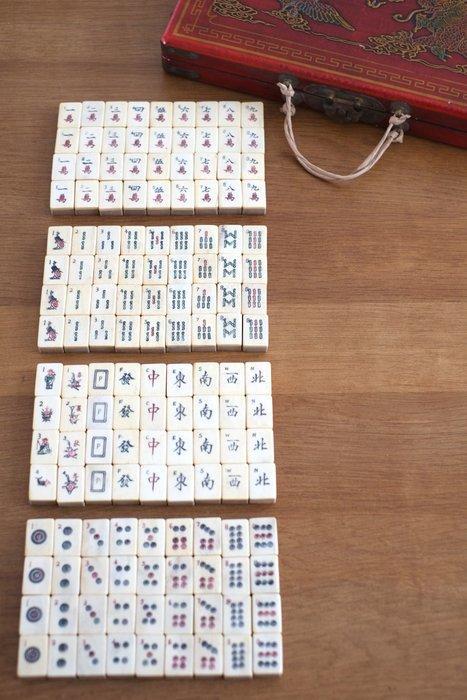 Bordspel - Mahjong - Been en Bamboe, Antiek en Kunst, Antiek | Overige Antiek