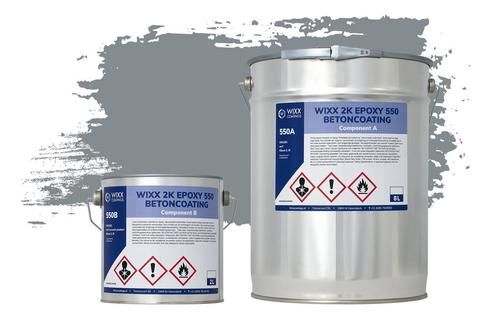 Wixx 2K Epoxy 550 Betonverf RAL 7046 | Telegrijs 2 10L, Doe-het-zelf en Verbouw, Verf, Beits en Lak, Verf, Grijs, Nieuw, 5 tot 10 liter