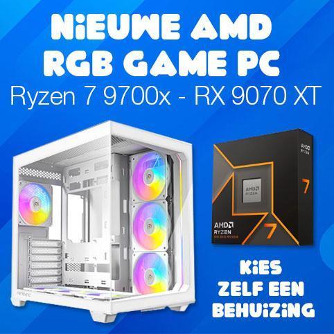 Nieuwe Game PC - Ryzen 7 9700x - RX 9070 XT - 32 GB DDR5, Computers en Software, Desktop Pc's, 3 tot 4 Ghz, SSD, Met videokaart