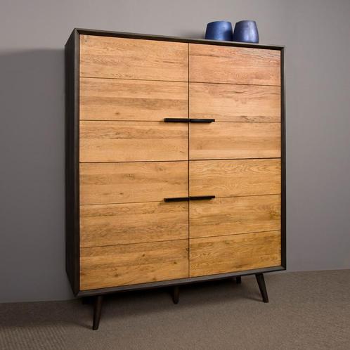 *WOONWINKEL* Tower Living Bresso Eikenhouten Wandkast Retro, Huis en Inrichting, Kasten | Wandmeubels, Nieuw, Verzenden
