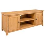 vidaXL Tv-meubel 110x35x44 cm massief eikenhout, Huis en Inrichting, Kasten | Televisiemeubels, 100 tot 150 cm, Verzenden, Nieuw