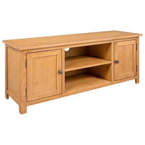 vidaXL Tv-meubel 110x35x44 cm massief eikenhout, Huis en Inrichting, Kasten | Televisiemeubels, 25 tot 50 cm, Nieuw, Overige houtsoorten