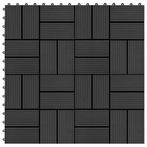 vidaXL Terrastegels 30x30 cm 1 m² HKC zwart 11 st, Verzenden, Nieuw