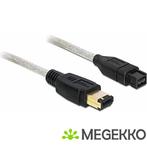 Delock 82595 Kabel FireWire 9-pins male > 6-pins male 1 m, Verzenden, Nieuw