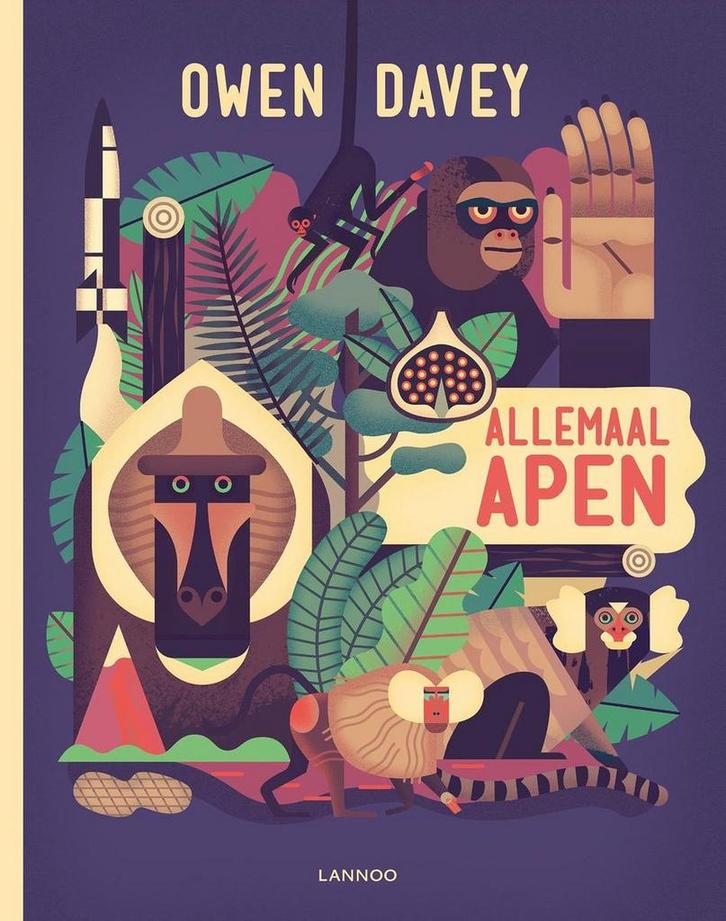 Allemaal apen 9789401429498 Owen Davey, Boeken, Overige Boeken, Zo goed als nieuw, Verzenden