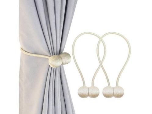 Veiling - Gordijnmagneten beige - set van 2, Huis en Inrichting, Stoffering | Gordijnen en Lamellen