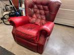 Chesterfield Maarssen ! Vintage Oxblood Leren Relax Fauteuil, Huis en Inrichting, Ophalen, Gebruikt, Leer, Chesterfield