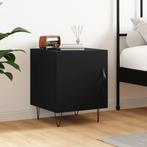 vidaXL Nachtkastje 40x40x50 cm bewerkt hout zwart, Huis en Inrichting, Slaapkamer | Nachtkastjes, Minder dan 45 cm, Verzenden