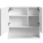 Hoppa! BBK21WT2 Spiegelkast Wit MDF van €57 voor €39, Huis en Inrichting, Woonaccessoires | Spiegels, Ophalen of Verzenden, Nieuw