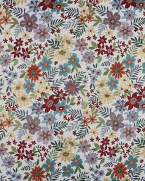 Jacquard Bloemen Melange, Hobby en Vrije tijd, Stoffen en Lappen, Overige kleuren, Nieuw