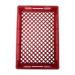 Stapelkrat 595x395x70 mm, rood, geperforeerd, HDPEQ02,, Ophalen of Verzenden