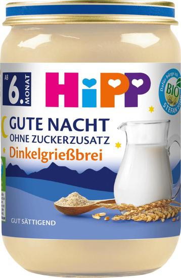 Hipp Avondpap Welterusten speltgriesmeel, 190g beschikbaar voor biedingen