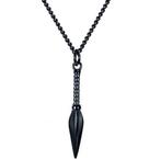 Heren ketting Spear goud-, zilverkleurig of zwart, Sieraden, Tassen en Uiterlijk, Kettingen, Verzenden, Nieuw, Goud, Overige materialen