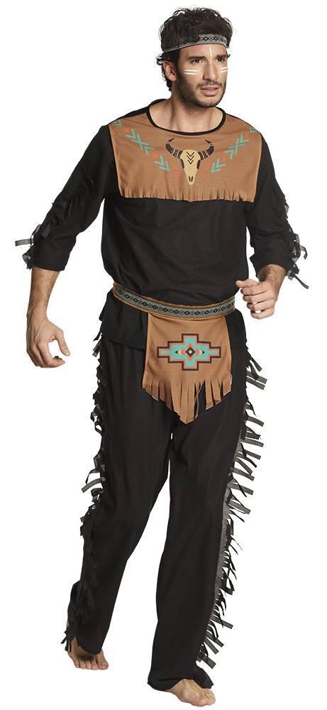 Indiaan kostuum man Noble Wolf, Kleding | Heren, Carnavalskleding en Feestkleding, Nieuw, Ophalen of Verzenden