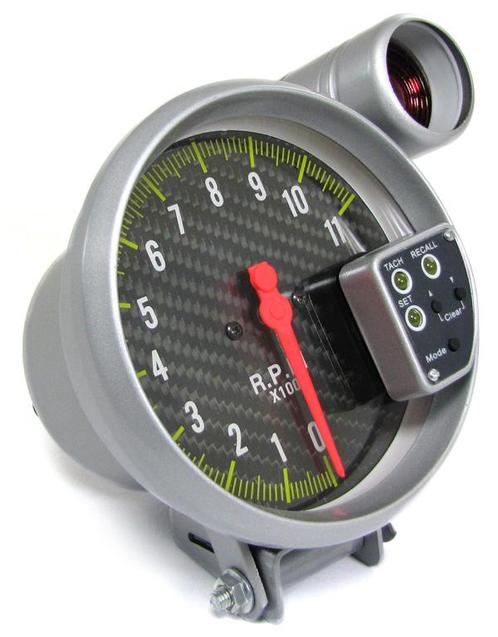 Performance Toerenteller + schakellicht Carbon 5 inch, Auto-onderdelen, Overige Auto-onderdelen, Ophalen of Verzenden