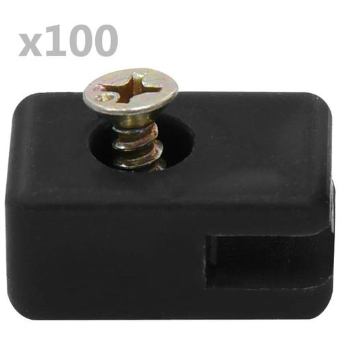 vidaXL Spandraadhouder met schroef 100 sets antraciet, Tuin en Terras, Tuinhekken en Hekwerk, Nieuw, Verzenden