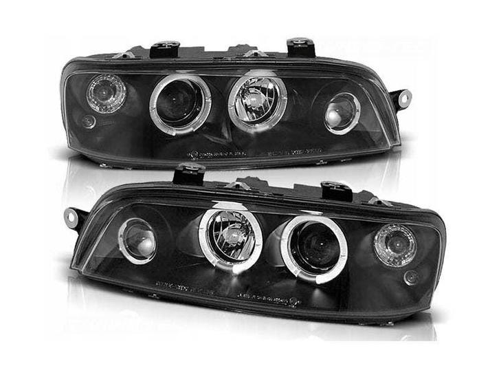 Angel Eyes koplamp units Black geschikt voor Fiat Punto 2, Auto-onderdelen, Verlichting, Nieuw, Fiat, Verzenden