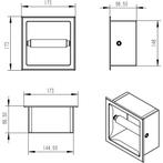Xellanz Rocko Toiletrolhouder zonder Klep - Inbouw - Brons, Ophalen of Verzenden, Nieuw