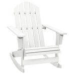 vidaXL Tuinschommelstoel hout wit, Tuin en Terras, Tuinstoelen, Verzenden, Nieuw, Hout