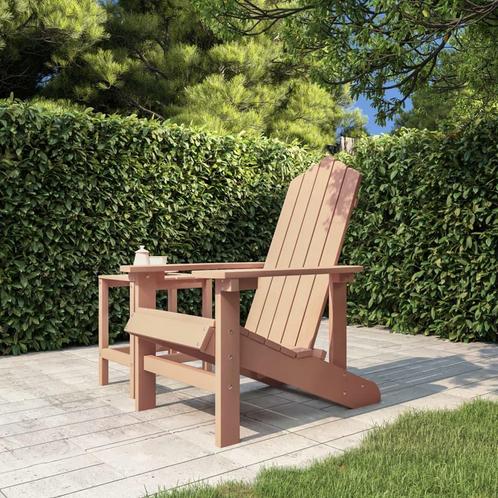 vidaXL Tuinstoel Adirondack HDPE bruin, Tuin en Terras, Tuinstoelen, Nieuw, Verzenden