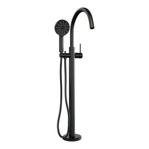 Vrijstaande Badkraan Brauer Black Met Handdouche Rond Mat, Doe-het-zelf en Verbouw, Sanitair, Kraan, Nieuw, Ophalen of Verzenden