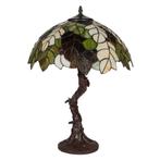 Tiffany tafellamp – Bladeren & Herfsttinten – Ø 42 × H 57, Verzenden, Nieuw