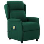 vidaXL Massagestoel stof donkergroen, Sport en Fitness, Massageproducten, Verzenden, Nieuw