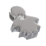 Zonder Minimumprijs - Hanger - 18 karaat Witgoud - 0.03ct., Sieraden, Tassen en Uiterlijk, Antieke sieraden