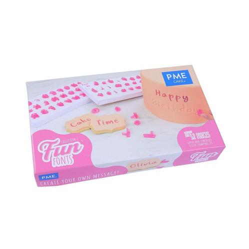 PME Tekst Stempelset Alfabet Fun Fonts - Collectie 3, Hobby en Vrije tijd, Taarten en Cupcakes maken, Nieuw, Verzenden