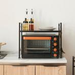 Magnetron rek Sorsele keukenrek 48x40-63x32 cm zwart [en.cas, Verzenden, Nieuw