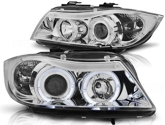 Koplampen dual halo rims BMW E90/E91 03 05-08 08 ANGEL EY..., Auto-onderdelen, Verlichting, Nieuw, Ophalen of Verzenden