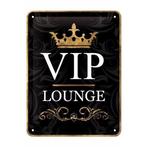 VIP thema Muurdecoratie VIP Lounge 15 x 20 cm - Metalen wa.., Hobby en Vrije tijd, Feestartikelen, Nieuw, Ophalen of Verzenden