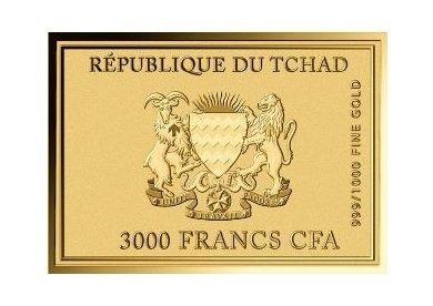 Tsjaad. 3000 Francs CFA 1/1000 Oz, Johannes Vermeer, Postzegels en Munten, Edelmetalen en Baren