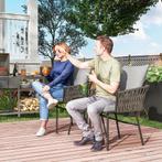 TRUUSK 3-dlg. Rattan Bistroset, Zitgroep, Tuinset Met 2 Tuin, Verzenden, Nieuw