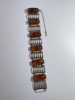 Zonder minimumprijs - Armband Zilver, Amber Barnsteen - 835, Nieuw